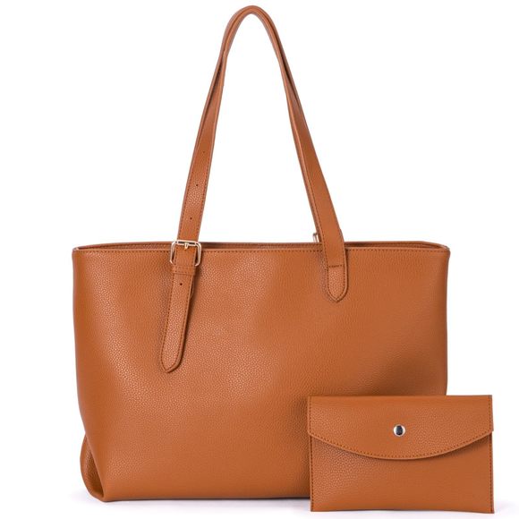 Leather Tote Bag Large Work Tote Bag Brown Shoulder Handbags 2025 B) - Picture 1 of 6